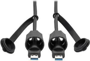Tripp Lite Industrial USB-A to USB-A Cable, SuperSpeed, 13 ft. M/M, Shielded, TAA-Compliant (U325-013-IND)