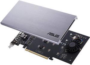 ASUS Hyper M.2 x16 PCIe 3.0 x4 Expansion Card V2 Supports 4 x NVMe M.2 (2242/2260/2280/22110) Up to 128 Gbps for Intel VROC and AMD Ryzen Threadripper NVMe RAID