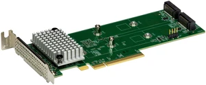 Supermicro 2x Hybrid Gen4 NVMe SATA M2 RAID Controller - AOC-SLG4-2H8M2-O Supermicro 2x Hybrid Gen4 NVMe SATA M2 RAID Controller - AOC-SLG4-2H8M2-O