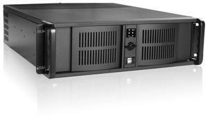 iStarUSA 3U Compact Stylish Rackmount Chassis Front-mounted ATX Power Supply  D300FS-DE1BK2535