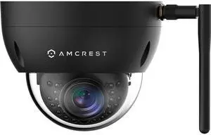 Amcrest ProHD Fixed Outdoor 3-Megapixel (2304 x 1296P) Wi-Fi Vandal Dome IP Security Camera - IP67 Weatherproof, IK10 Vandal-Proof, 3MP (1080P/1296P), IP3M-956B (Black)