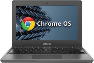 ASUS Chromebook YZ182 Rugged Student Laptop, 11.6" HD Anti-Glare Display, Intel Celeron N5100, 8GB LPDDR4X RAM, 32GB eMMC, Webcam, WiFi 6, Bluetooth, Chrome OS, Dark Gray