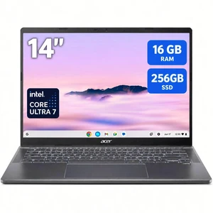Acer Chromebook Plus 714 CBE794-1T-72F3 14" Touchscreen Chromebook - WUXGA - Intel Core Ultra 7 155U - 16 GB - 256 GB SSD - ChromeOS - Webcam - Wi-Fi 7 - NX.JM4AA.002 Acer Chromebook Plus 714 CBE794-1T-72F3 14" Touchscreen Chromebook - WUXGA - Intel Core Ultra 7 155U - 16 GB - 256 GB SSD - ChromeOS - Webcam - Wi-Fi 7 - NX.JM4AA.002
