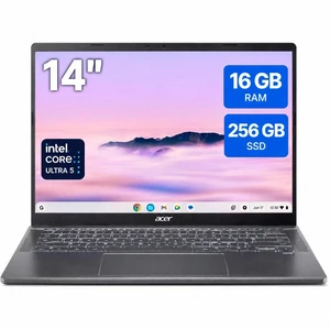 Acer Chromebook Plus 714 CBE794-1-52C9 14" Clamshell Chromebook - Intel Core Ultra 5 125U - 16 GB - 256 GB PCI Express NVMe 4.0 SSD - ChromeOS - Webcam - Wi-Fi 7 - NX.JM5AA.00A Acer Chromebook Plus 714 CBE794-1-52C9 14" Clamshell Chromebook - Intel Core Ultra 5 125U - 16 GB - 256 GB PCI Express NVMe 4.0 SSD - ChromeOS - Webcam - Wi-Fi 7 - NX.JM5AA.00A