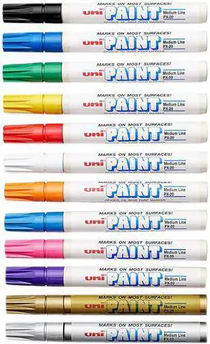 Permanent Marker, Medium Bullet Tip, Assorted Colors, 12/Set 63631