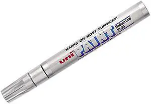 Permanent Marker, Medium Bullet Tip, Metallic Silver 63614