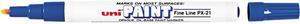 Uni-Paint Permanent Marker, Fine Bullet Tip, Blue 63703
