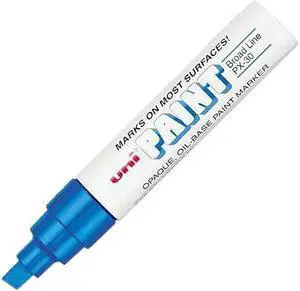 Uni-Paint Permanent Marker, Broad Chisel Tip, Blue 63733