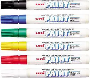 Permanent Marker, Medium Bullet Tip, Assorted Colors, 6/Set 63630
