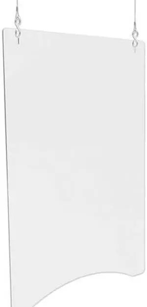 deflecto Hanging Barrier, 23.75 x 35.75, Acrylic, Clear PBCHA2436