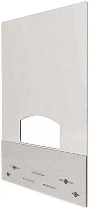 Deflecto Pass Thru Mounting Safety Barrier 31.5" x 38" Acrylic Clear 2/Carton