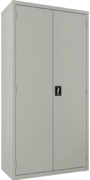 Lorell Wardrobe Double Door Lockable 36"Wx18"Lx72"H Light Gray 66967