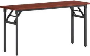 Lorell Training Table, Folding, 60"X18"X30" , Mahogany (LLR60747)