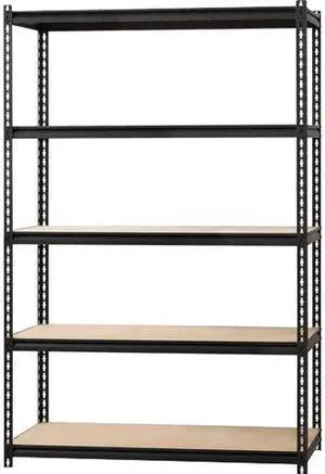 Lorell Shelving, 5-Shelf, Steel, 2300 lb Cap, 48"x24"x72", Black (LLR59699) Lorell Shelving, 5-Shelf, Steel, 2300 lb Cap, 48"x24"x72", Black (LLR59699)