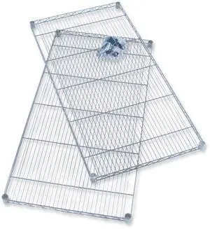 Safco 5290GR Industrial Extra Shelf Pack -36w x 24d x 1.5h - Steel, Metallic Gray - 2/Pack