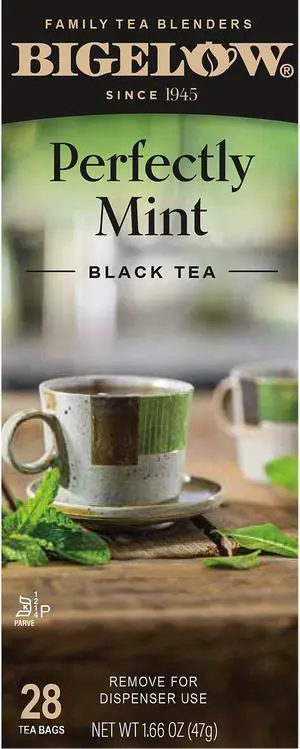 Bigelow 10344 Perfectly Mint Black Tea, 28/Box