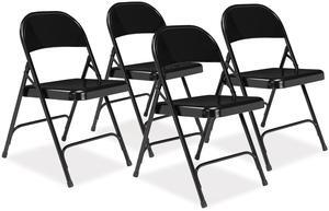 NPS Standard All Steel Folding Portable Sturdy Light Weight Chair Black