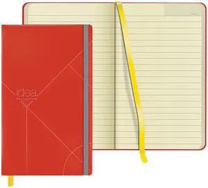 TOPS Idea Collective Medium Hardbound Journal, Wide Rule, Red