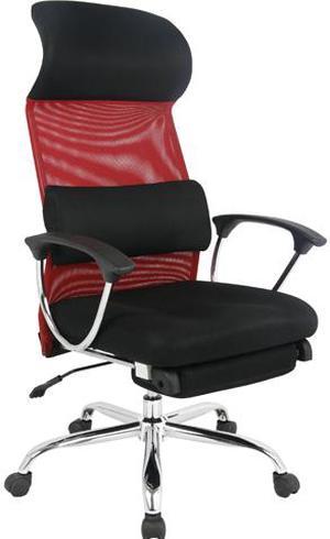 TygerClaw Ergonomic High Back Mesh Office Chair with Headrest (Red) TYFC22016