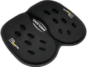 G Seat LITE Travel Gel &Foam Cushion | Back Pain, Sciatica & Pressure Relief | Relieves Tailbone Discomfort, Promotes Healthy Posture| Ergonomic Comfort | Car, Airplane and Travel Comfort  (Black)