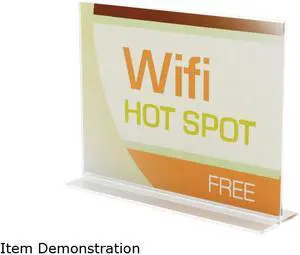 Deflecto Sign Holder Anti Glare Standup 8.5"x11"x3.75" Clear 879301