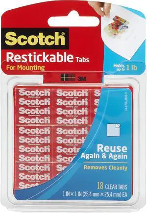 3M Scotch Reusable Adhesive Mounting Tabs