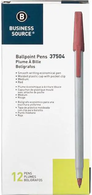 Bus. Source Medium Point Ballpoint Stick Pens