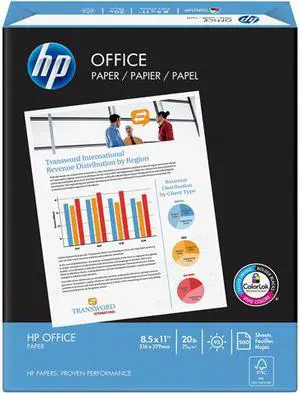 HP 112101RM Copy & Multipurpose Paper, Letter - 8.50" x 11" - 20 lb Basis Weight - 92 Brightness - 500 / Ream - White, 1 Ream