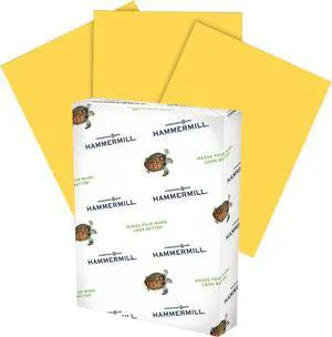 Hammermill 103168 Recycled Colored Paper, 20lb, 8-1/2 x 11, Goldenrod - 1 Ream (500 Sheets)