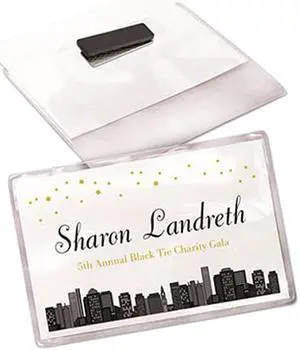Avery Magnetic Style Name Badge Kit, Horizontal, 4 X 3, White, 24/Pack 8780