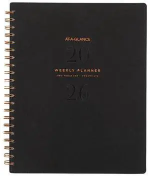 AT-A-GLANCE® Signature 2026 Weekly Monthly Planner, Black, Large, 8 1/2" x 11"