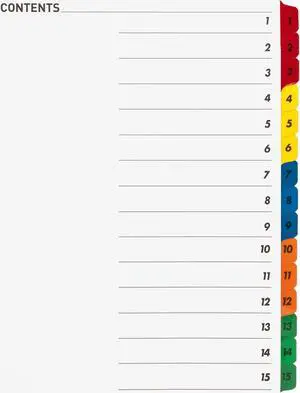 Sparco Color Coded Indexing System