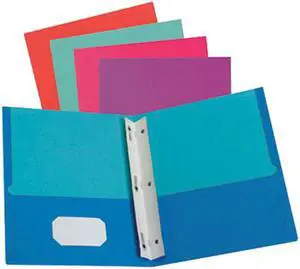 Oxford Twisted Twin Smooth Pocket Folder w/Fasteners Letter Assorted 10/PK 20 PK/CT 51276