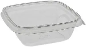 Pactiv Evergreen Bowl,Base,Sq,12oz,4,Clr SAC0512