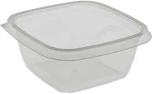 Pactiv Evergreen Bowl,Salad,Sq,16oz,8,Clr SAC0516