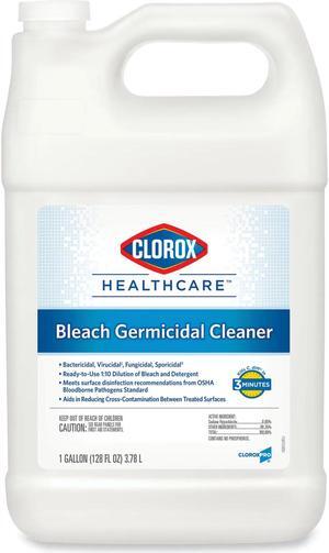 Clorox Bleach Germicidal Cleaner, 128 oz Refill Bottle, 4/Carton CLO68978CT