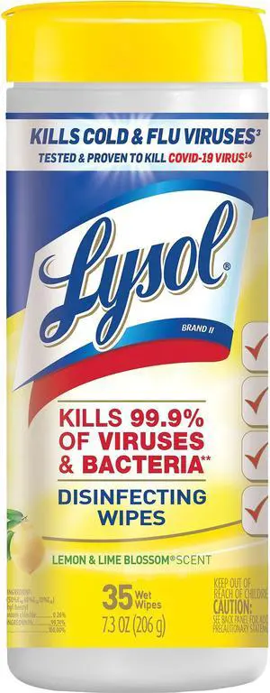 Reckitt Benckiser Lysol Lemon Lime Disinfect Wipes
