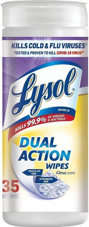 Lysol Dual Action Citrus Wipes