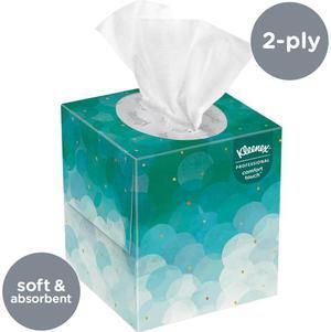 Kleenex Professional Facial Tissue Cube for Business (21270), Upright Face Tissue Box, 95 Tissues /Box