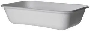 Eco-Products EP-SCRC32NFA WorldView Vanguard Rectangular Container - 32 oz - 4.71 x 7.01 x 1.04 - White - Sugarcane Fiber - 400/Carton