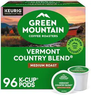 Green Mountain Coffee Roasters Vermont Country Blend, Keurig Single-Serve K-Cup Pods, Medium Roast Coffee, 96 Count/Carton