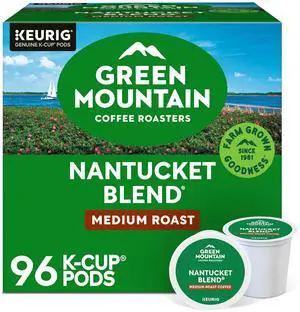 Green Mountain Coffee Roasters Nantucket Blend, Keurig Single-Serve K-Cup Pods, Medium Roast Coffee, 96 Count/Carton
