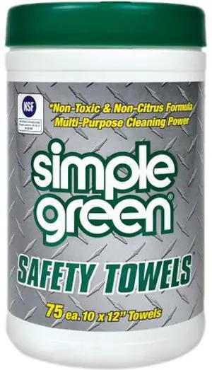 Simple Green 13351 Lint Free Polypropylene Industrial Safety Towel Canister