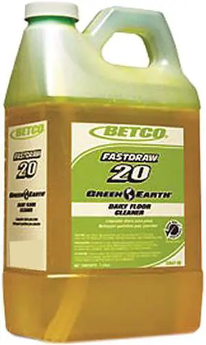 Betco BET5364700 Green Earth Concentrated Daily Floor Cleaner, Yellow, 2 Liters - 1 Case (4 Units)