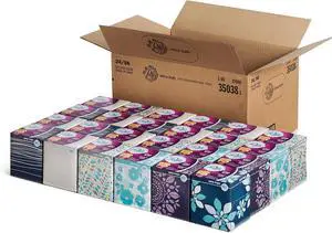 Puffs Ultra Soft 2-Ply Facial Tissue, White, 56 Tissues Per Box, Case Of 24 Boxes