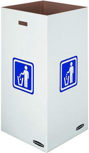 Fellowes Waste/Recycling Bins 50Gal 10/CT White 7320201