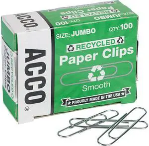 Acco Recycled Paper Clips