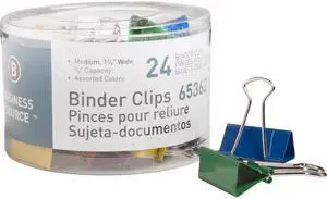 Bus. Source Colored Fold-back Binder Clips