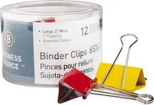 Bus. Source Colored Fold-back Binder Clips