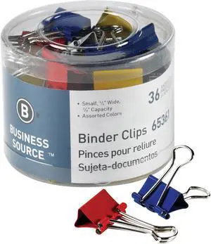 Bus. Source Colored Fold-back Binder Clips
